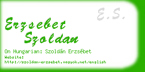 erzsebet szoldan business card