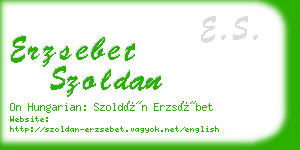 erzsebet szoldan business card